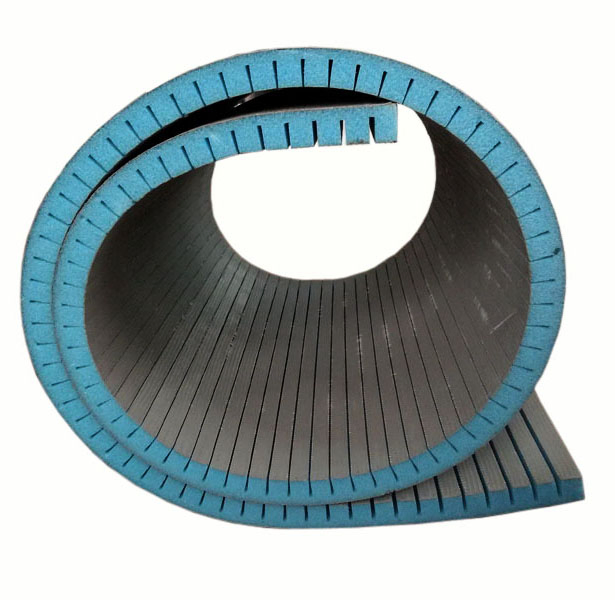 Curved Foam Insulation Board with Blue Extruded Polystyrene Foam Design