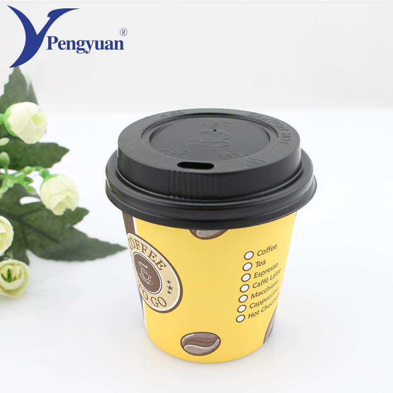 Customized Disposable Single Wall Insulated Vending Coffee Paper Cup with Lid