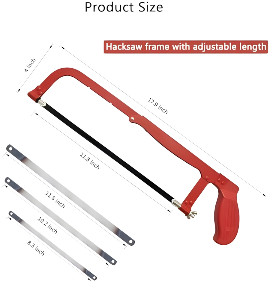 Hautine Adjustable Hacksaw Frame 8-12"