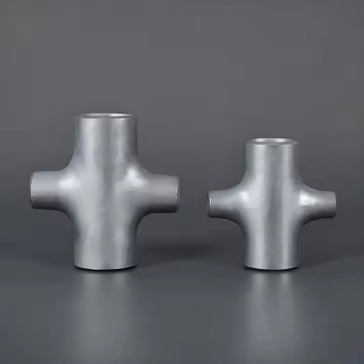 Ss Flat Welding Cross 304 316L 347H 2520 2205 Duplex Stainless Steel 4 Way Connector Coupling