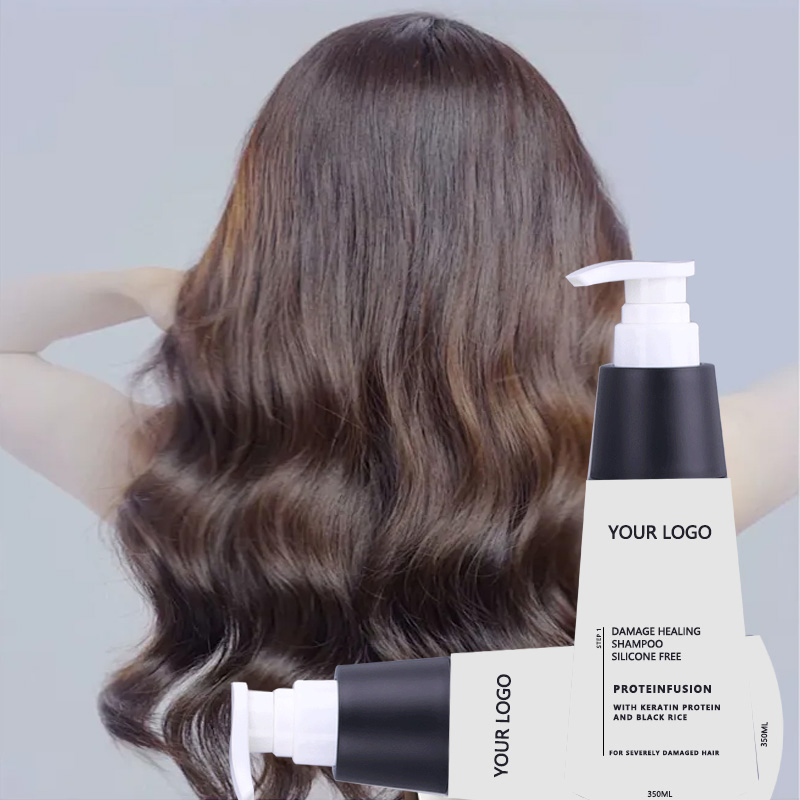 Private Label Natural Organic Promotes Hair Growth Repair Damaged Keratin and Black Rice