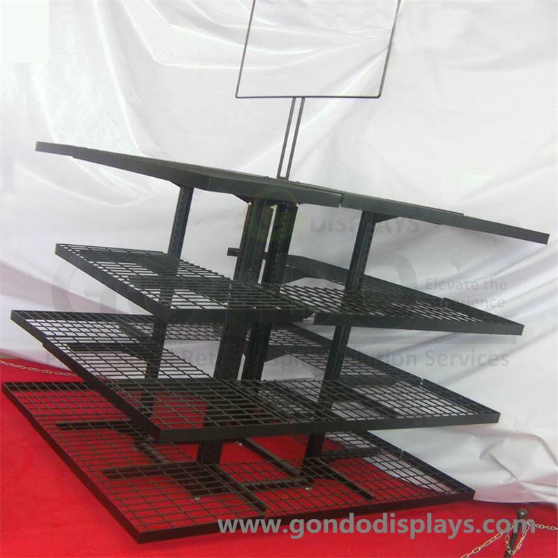 Wholesale 12" Supermarket Gondola Display Equipment Wood Bread Food Metal Display Rack