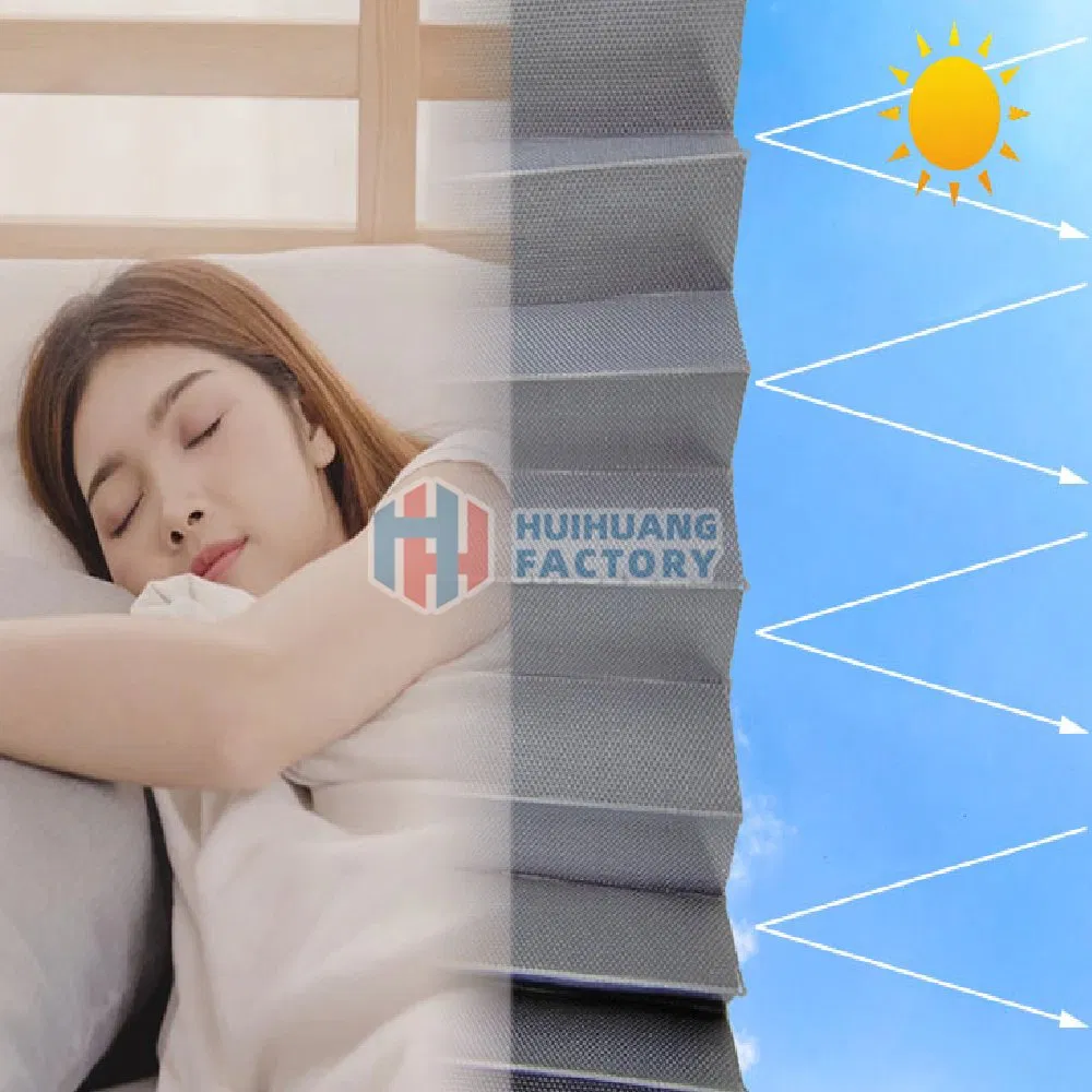 UV Resistance Window Blinds Curtain Pleated Fold Shade Shutter Fabric Retractable Sunscreen