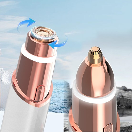 Hot Selling 2-in-1 Rechargeable Electric Epilator for Women Portable Face Shaver Eyebrow Trimmer Lip Body Facial Hair Remover Customizable