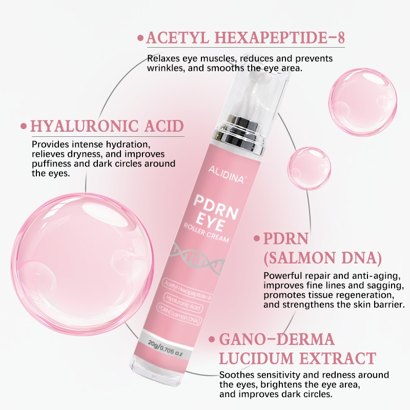 Private Label Pdrn Eye Roller Cream Reduces Dark Circles Tightening Cream Fade Fine Lines Moisturizing Under Eye Roller Cream