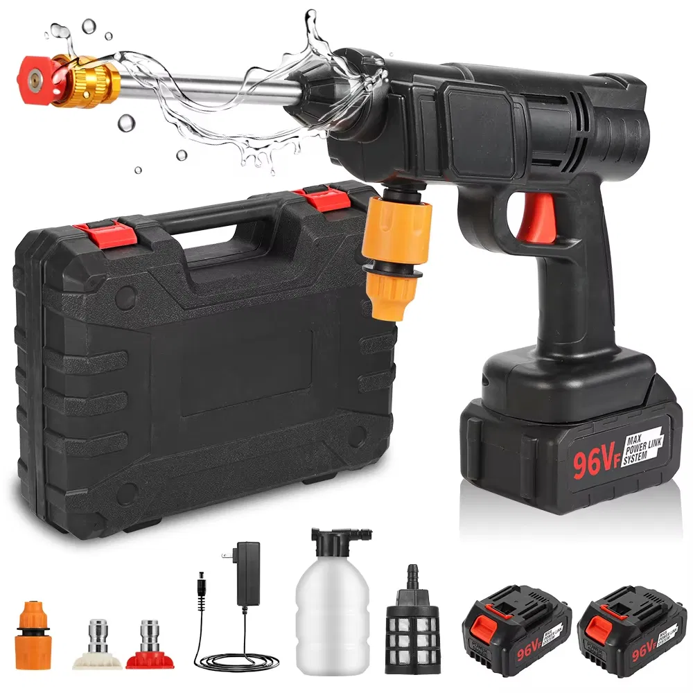 in Stock Car Washer High Pressure Portable Wash Gun 48vh Cordless Electric Cleaning Machine Lithium Battery Washer Spray Gun