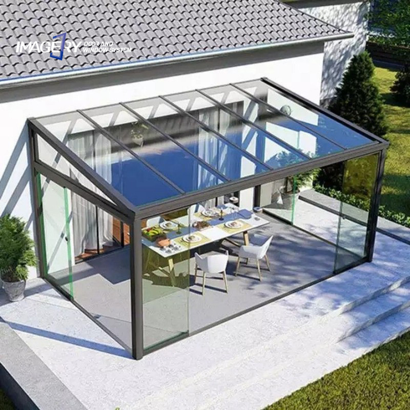 Outdoor Four Seasons Winter Garden Tempered Glass Customized Aluminum Sunroom