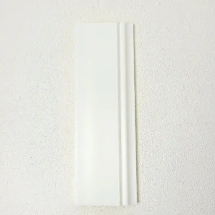 10cm PS Skirting Unique New Material with Transparent White Interior Waterproof Baseboard Flooring Accessories