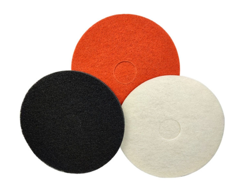 17-Inch Floor Scrubber Red Scouring Pad Black Waxing Pad