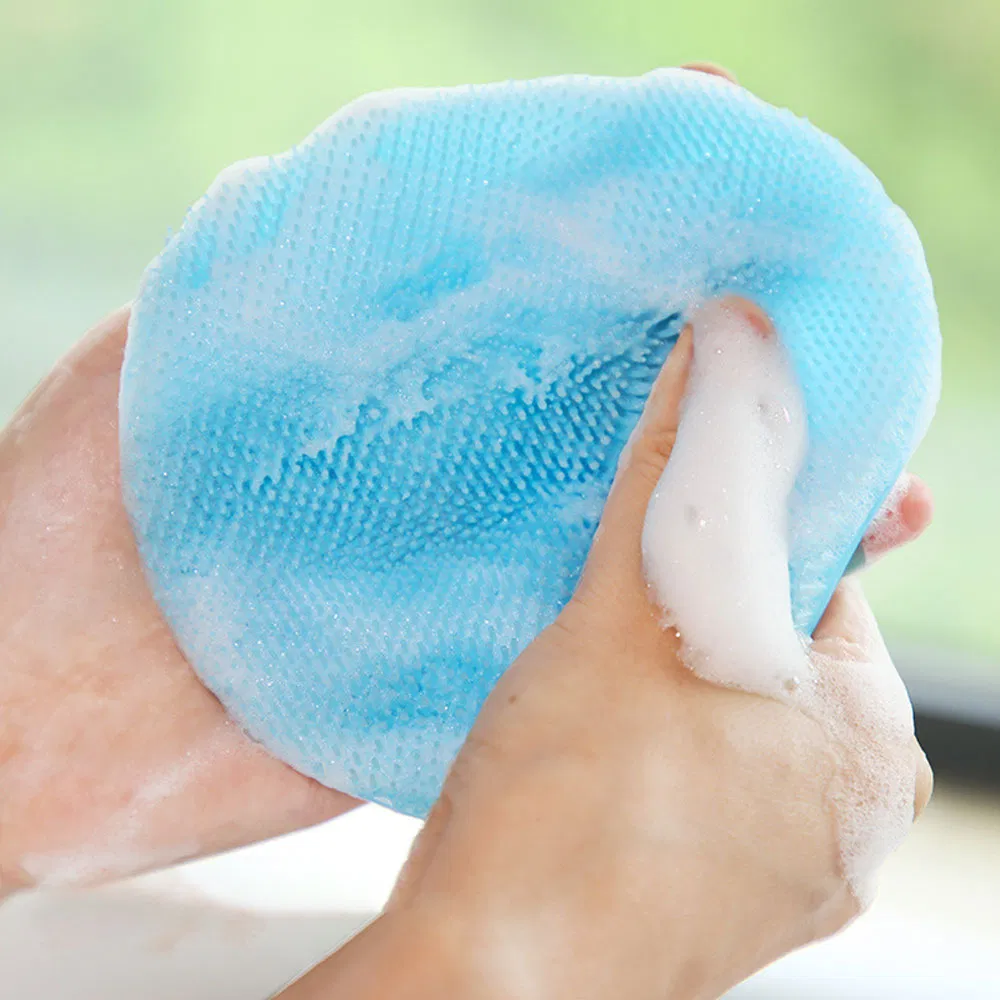 Skin Care Handheld Silicone Brush Wet Body Shower Bath SPA Scrubber
