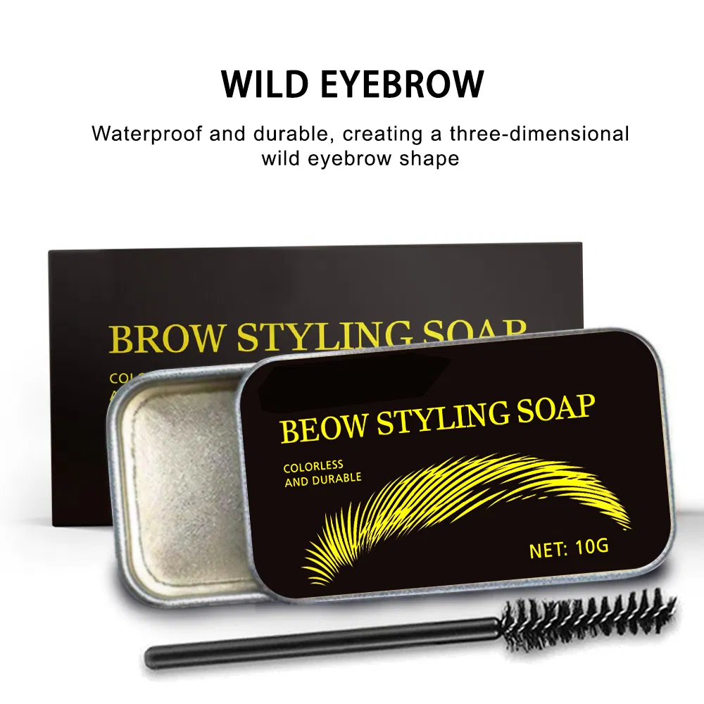 Natural Vegan Eyebrow Styling Gel Waterproof Long Lasting Setting Eyebrow Cream Organic Clear Brow Soap Wax