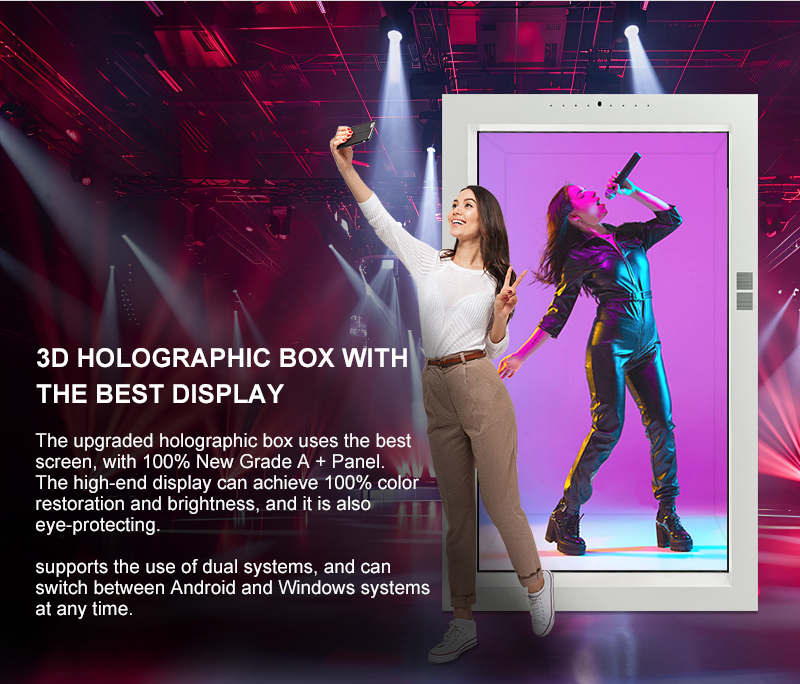 21.5-86 Inch Indoor 3D Hologram Display Interactive Transparent LCD Box Human Holobox