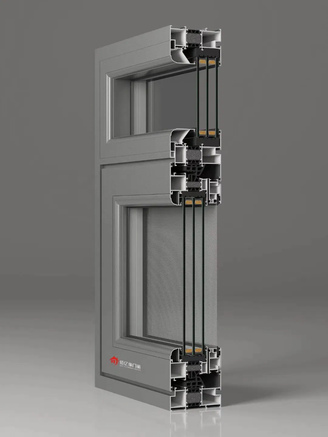 Hurricane Impact Thermal Break Double Glazed Window Aluminum Awning and Casement Windows