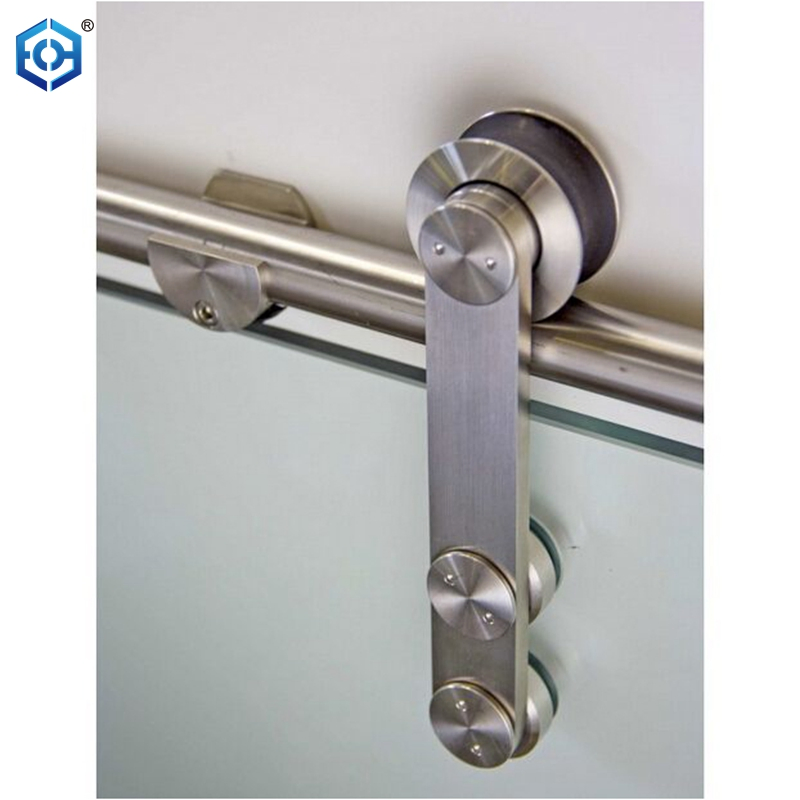 Frameless Glass Concealed Sliding Barn Door Roller Set Hardware Fittings