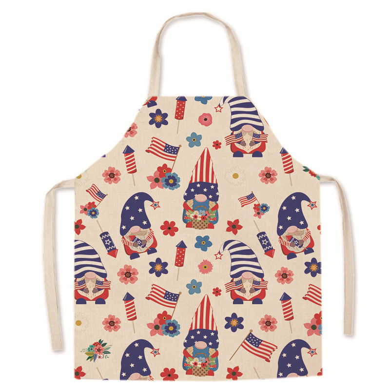 New York Fashion Cute Kitchen Apron Cooking Adjustable Custom Logo Cheap Women Child Work Christmas Cotton Apron