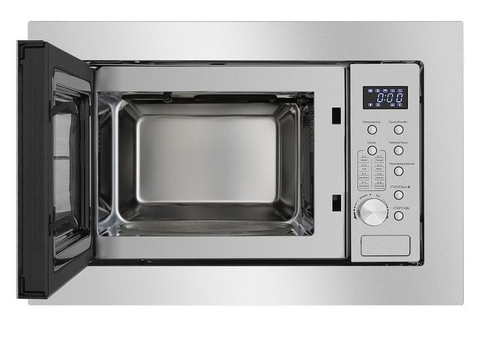 20/23/25/28L Best Price Hot Sales Embedded Paint Black/Stainless Steel Body Built in Microwave Oven with Grill