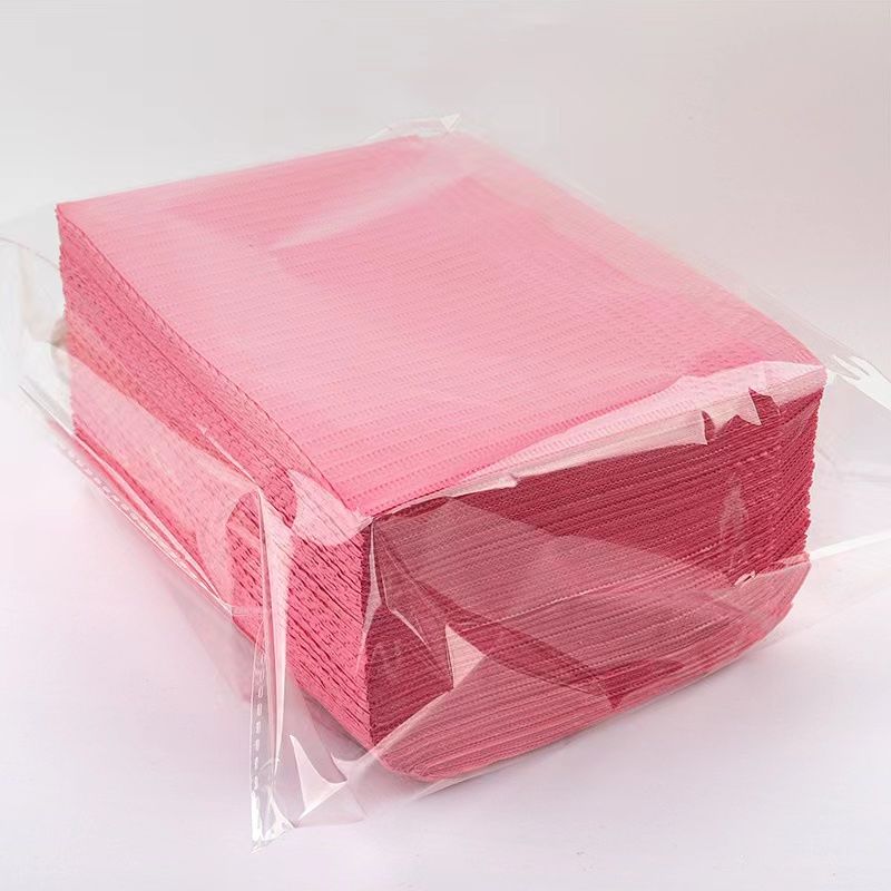 Factory Supply Disposable PE Film Coated Paper Waterproof Dental Bibs