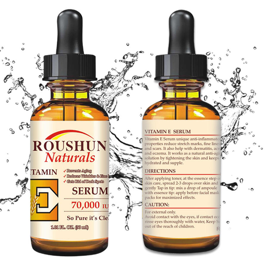Roushun Natural Vitamin E Serum: Antioxidant & Skin Nourishing