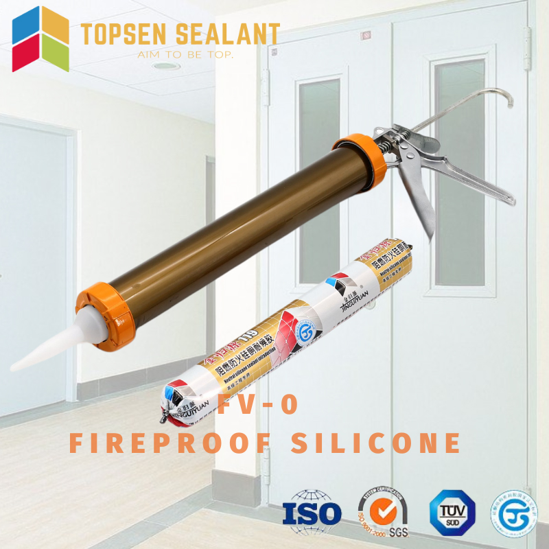 590ml Fire Retardant High Temperature Glue Fv-0 Grade Fireproof Silicone Sealant