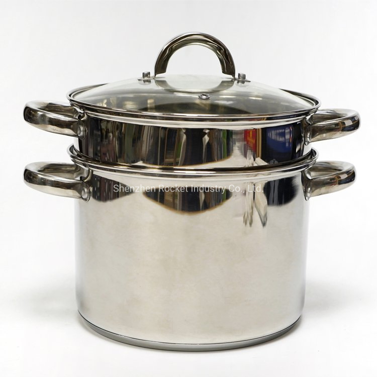 Набор кастрюль для пасты со стеклянной крышкой и дуршлагом