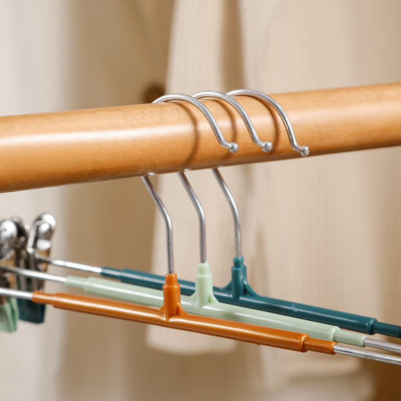 White Color Hanger Pant Skirt with Clips Removable Metal Clip Brand Hanger for Trousers Hangers