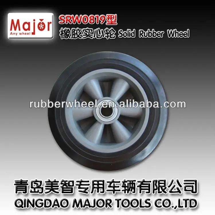 8 Inch Solid Rubber Material Handling Spare Parts Trolley Wheel