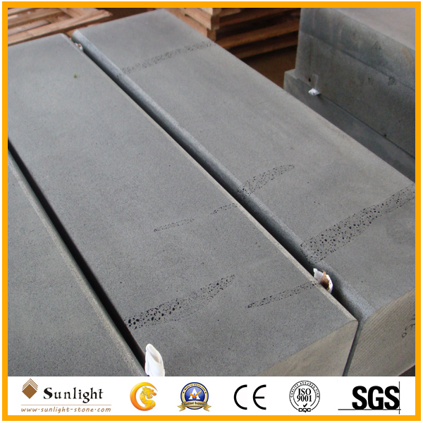 Hainan Ants Line Black Basalt Kerb/Paving/Block Stone for Outdoor Landscape