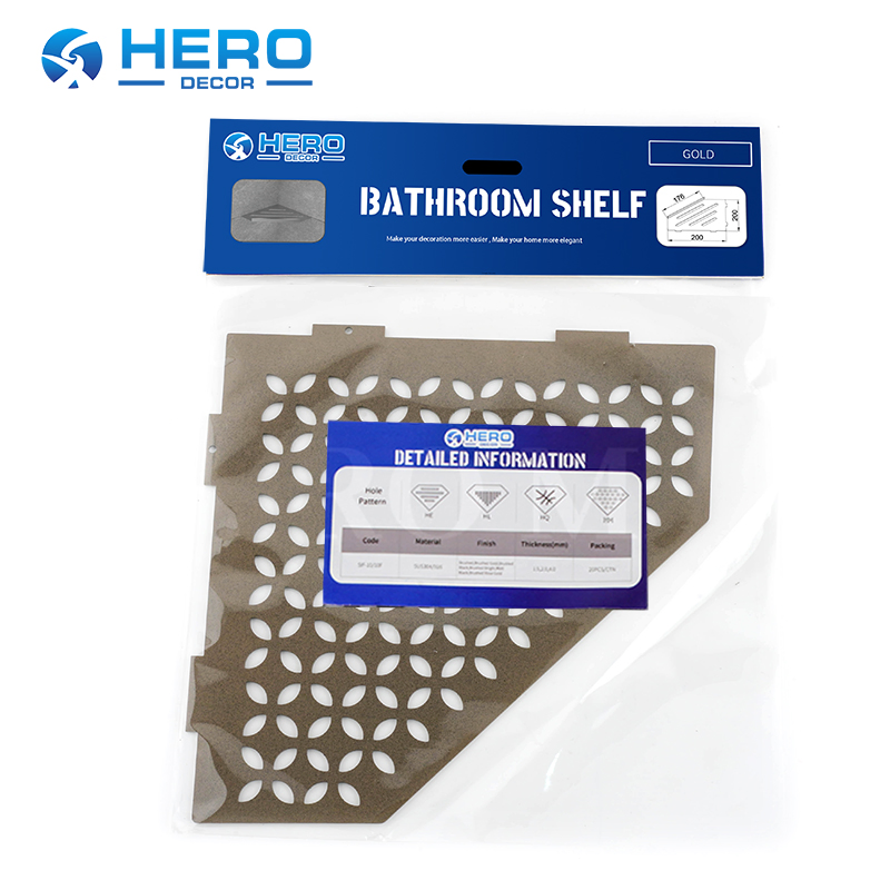 Угловая полка для душа из нержавеющей стали 304