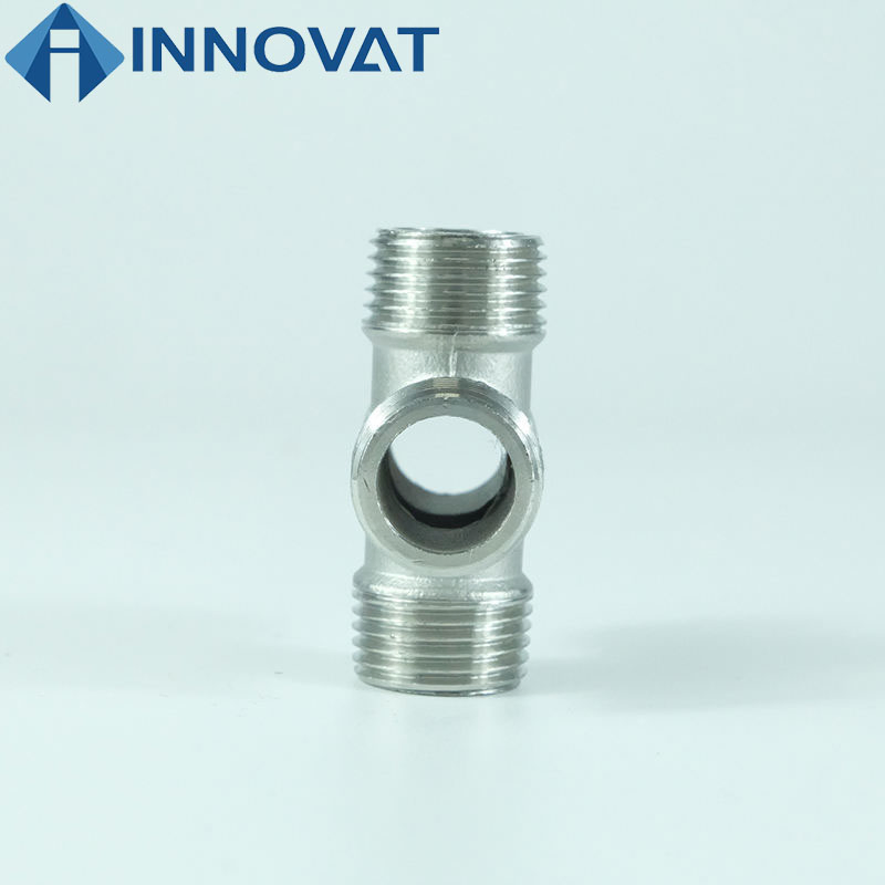 Stainless Steel SS304 SS316 Pipe Fittings Tee 4 Ways Cross Pipe