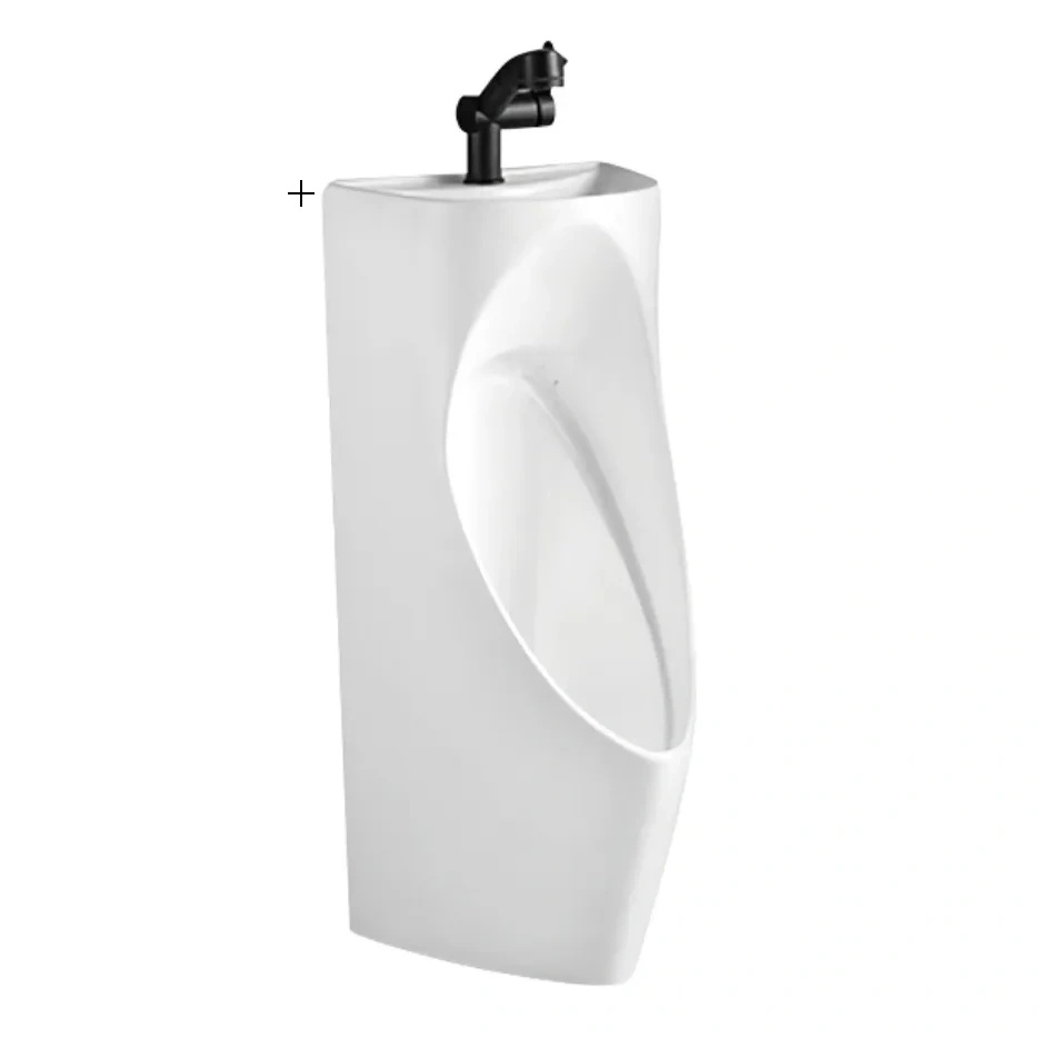 Bathroom Ceramic Toilet Set Basin Sink with Faucet Gravity Flushing Water-Saving Urinal