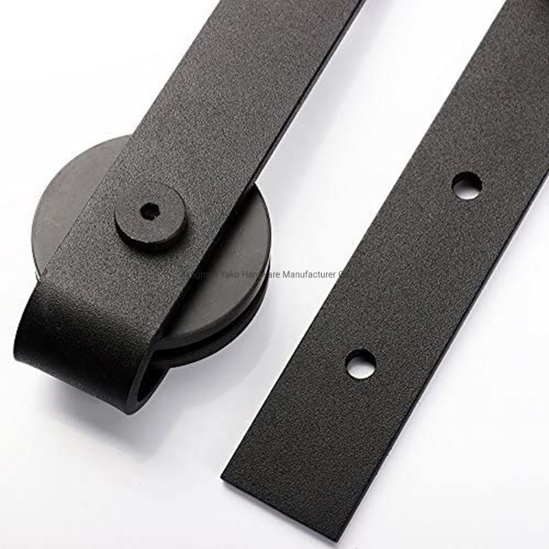 Mini Sliding Barn Door Hardware Kit for Closet Wooden Cabinet Door