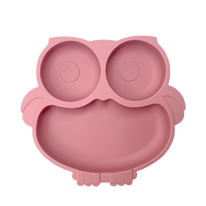 Owl Silicone Plate LFGB Food Warming Kids Feeding Plate Set Silicone Nordic Design