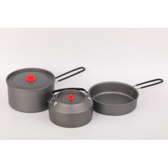 Camping Cooking Set with 2L Stockpot and 7" Frying Pan