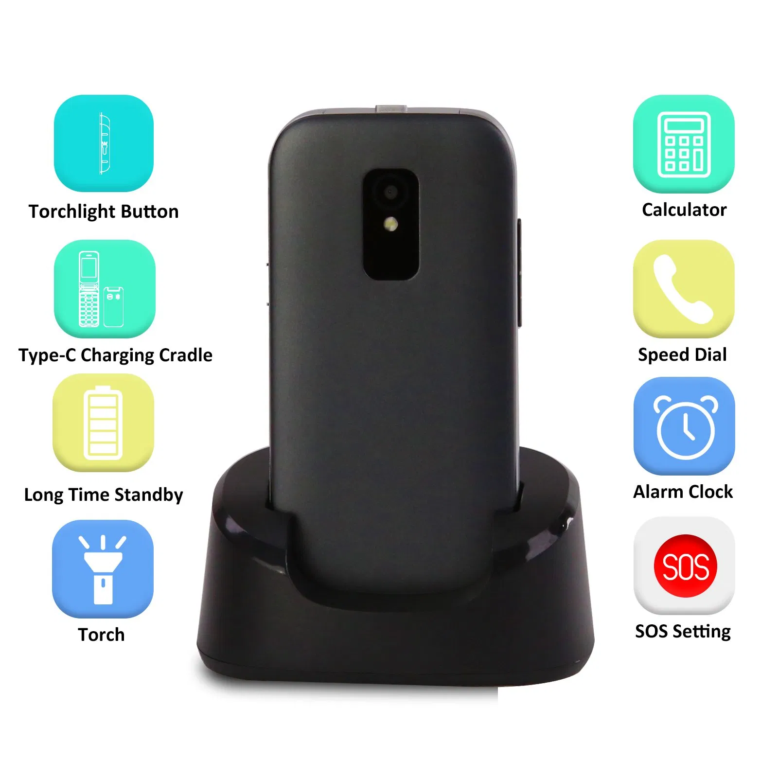 Excellent Quality Flip Mobile Phone 2g/4G Popular in South America Market Mobile Phone 4G Feature Phone