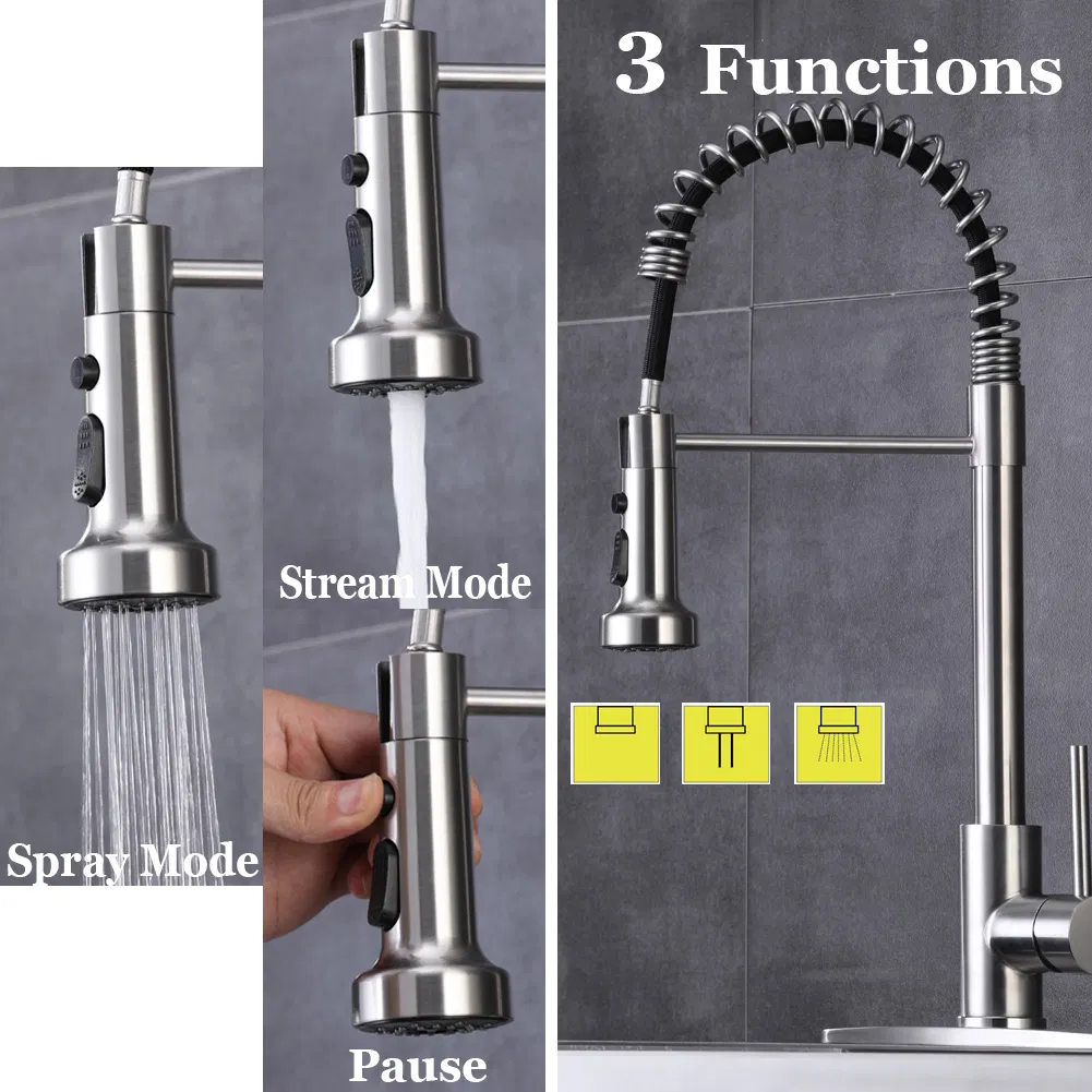 Кухонный смеситель с выдвижным душем, однорычажный