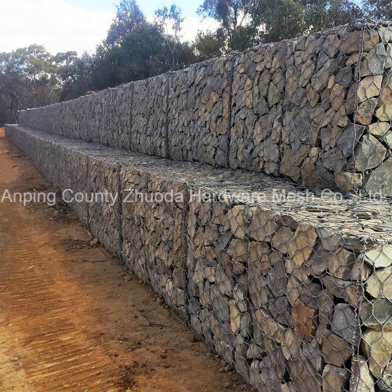 Galvanized or PVC Coated Welded Woven Hexagonal Mesh 8X10cm Gabion and Gabion Box