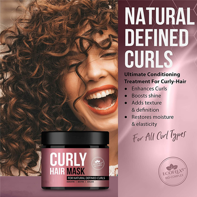 Keratin Collagen Hair Mask for Curly Hair Treatment Dry Damaged & Frizzy