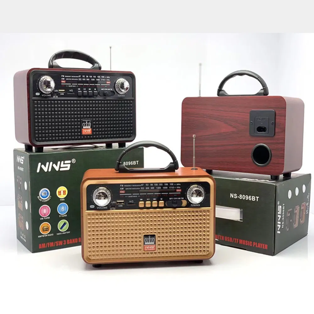 Ретро радио NS-8096BT с Bluetooth, деревянный корпус