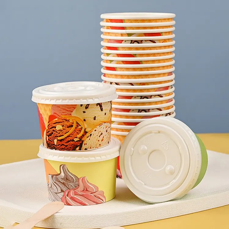 Thickened Yogurt Cup Ice Cream Paper Bowl Packaged Bowl