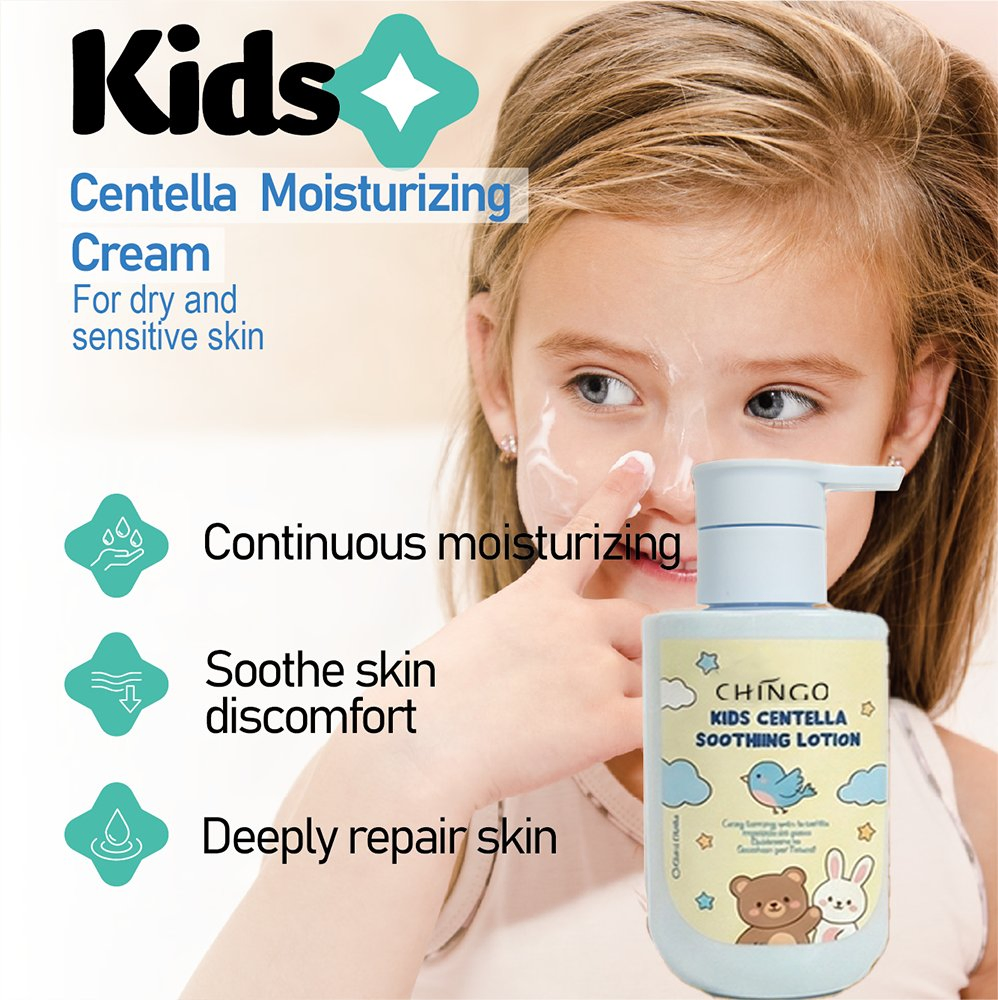 Organic Centella Baby Skin Care Set Gentle Cleansing Soothing Repairing Moisturizing Cream