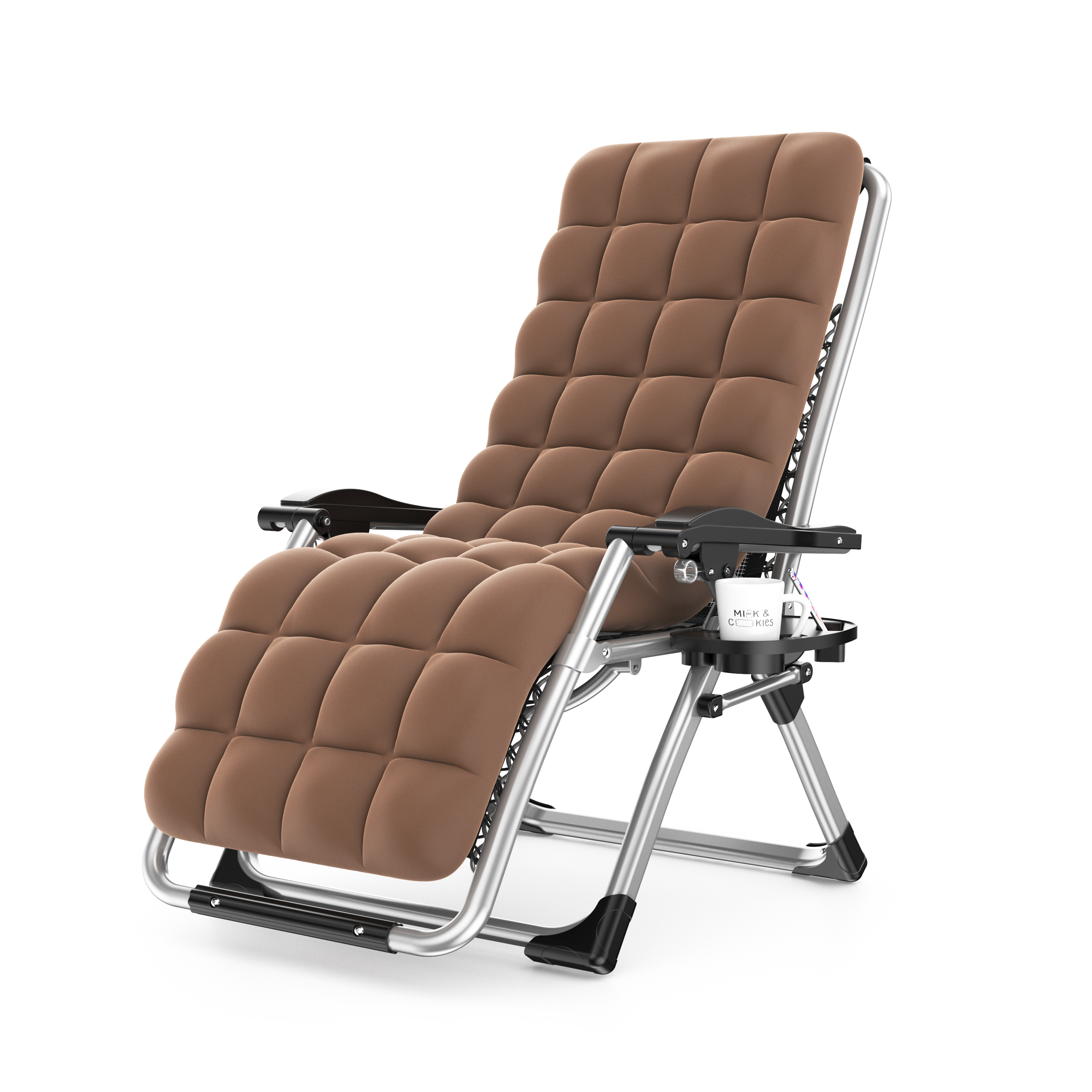 Шезлонг складной с подушкой для террасы и пляжа Солнечный сад