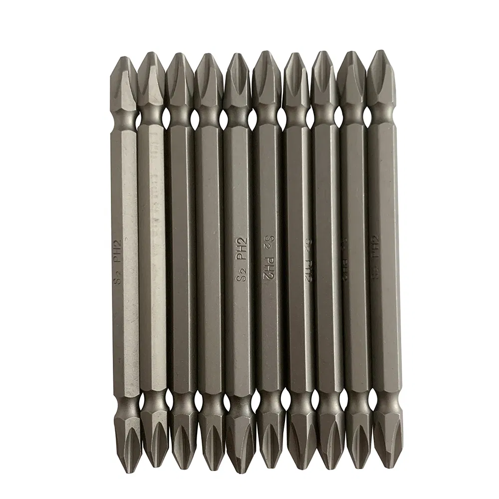 Hot Sale Premium S2 Alloy Steel 50/65/110/150/200mm Length pH2 Double End Screwdriver Bit Magnetic Cross Head Bit