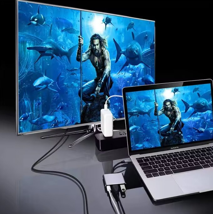 Адаптер Xput 3 в 1 USB-C на USB 3.0 и HDMI 4K