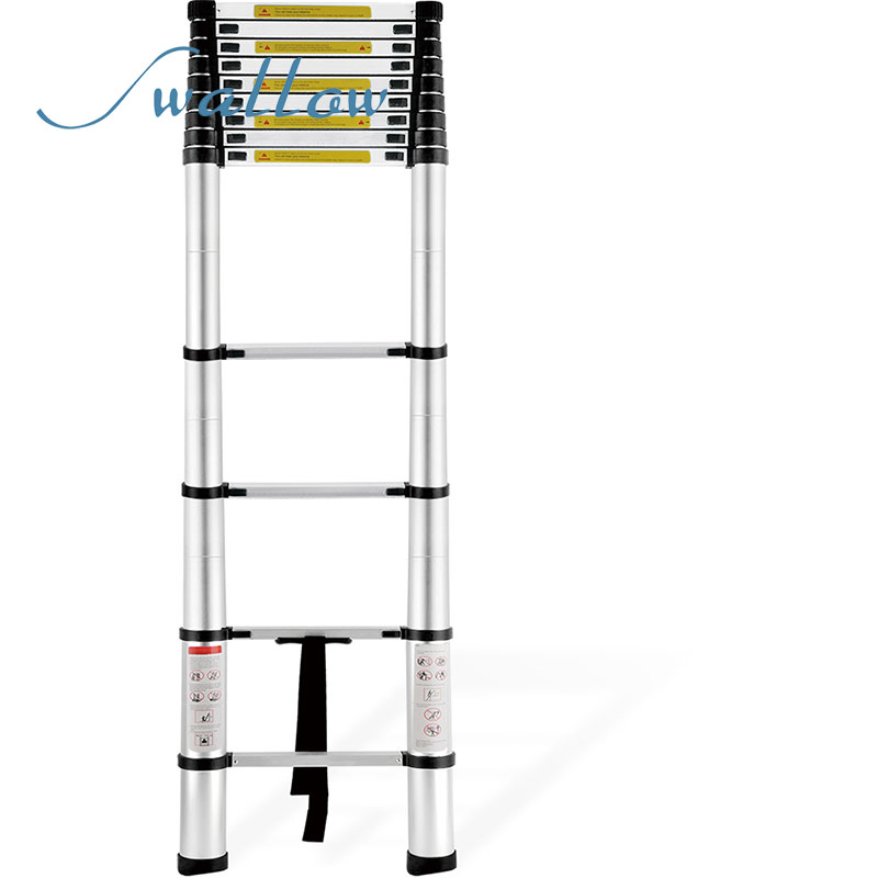 3.8m/12.5FT Single Aluminum Telescopic Retractable Ladder
