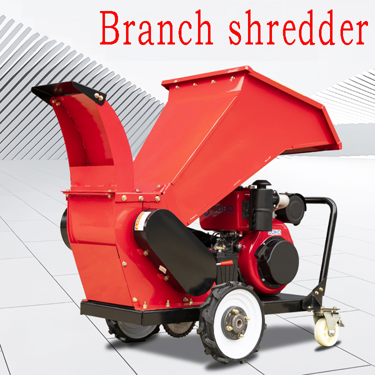 Измельчитель веток садовый 15 л.с. с прицепом