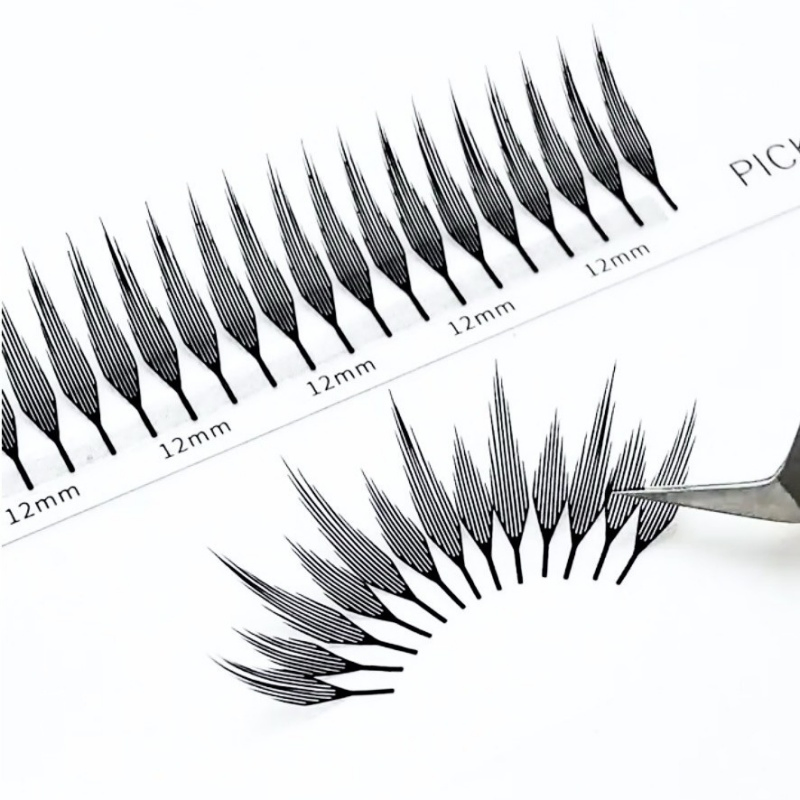 Tapered Tip Grafted Eyelashes Super Soft No Shedding Automatically Tapering at The Ends