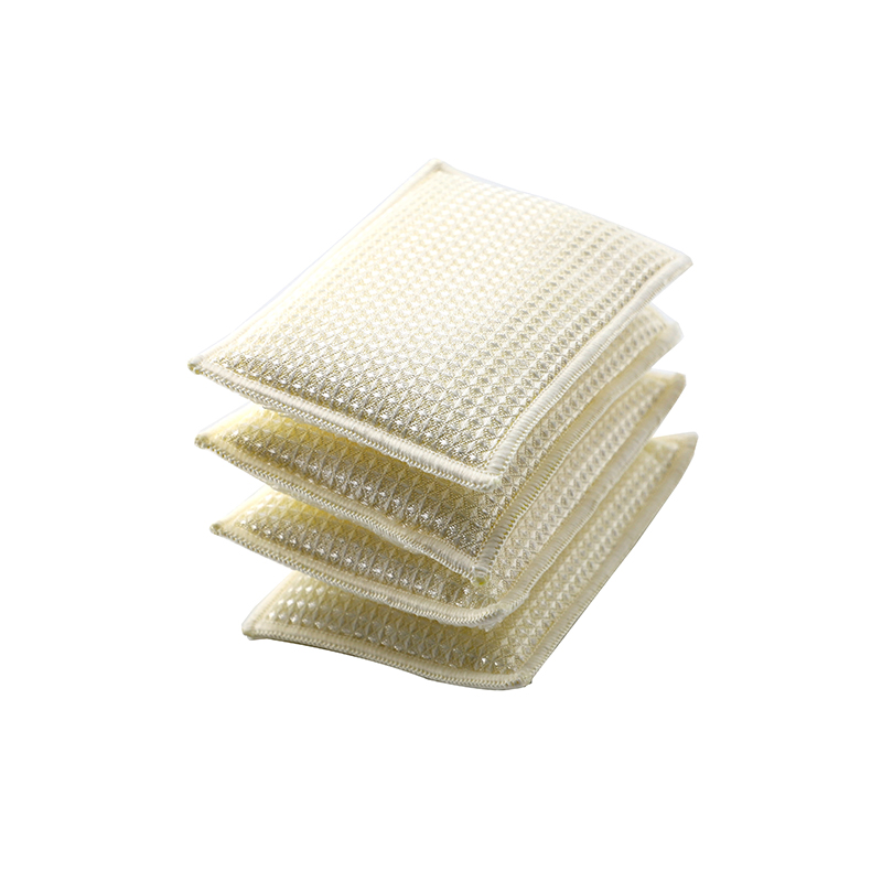 Wholesale Magic Bamboo Kitchen Cleaning Sponge Double-Sided Reusable Natural Absorbent Dish Washing Sponges Scouring Pads