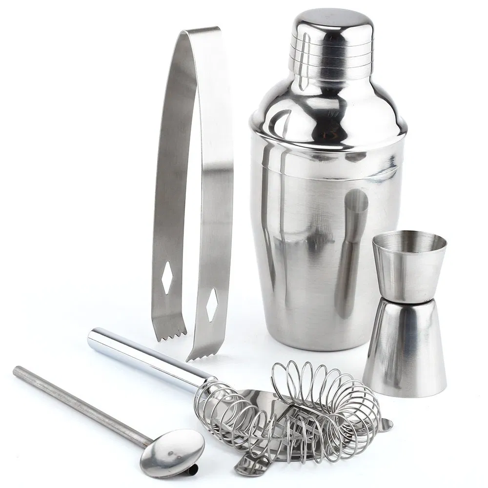 Custom Logo Bar Club Tool Set Accessories 304 Food Grade Stainless Steel Cocktail Shaker Kit for Clique Vox Beluga Ski Country