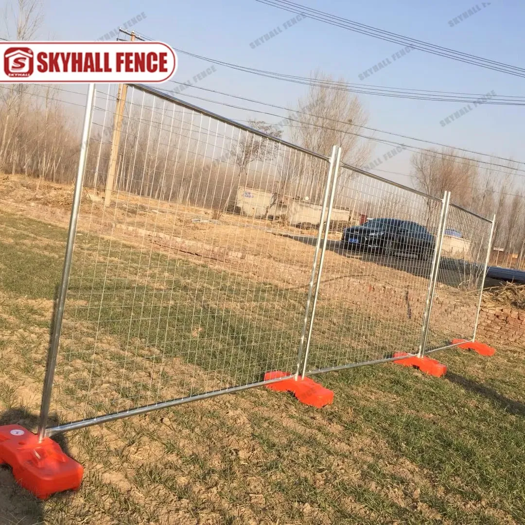 Australian Standard Galvanized Movable Temporary Construction Fence with Plastic Bases