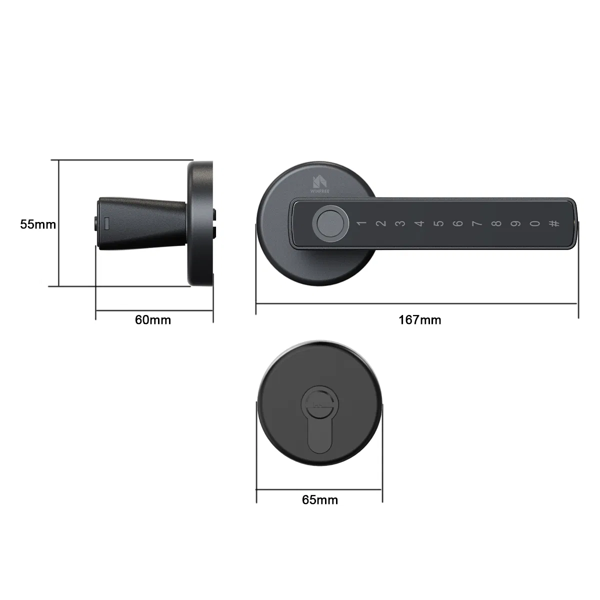 Wholesale Tuya Fingerprint Password Card Access Security Digital Handle Smart Door Lock